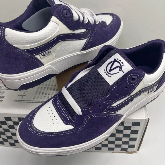 Vans Men's Purple and White Skate Rowan 2PurpleVN000D3SPRP Sneakers